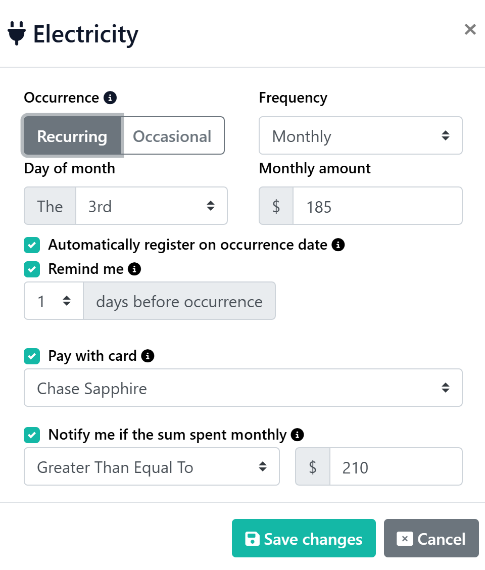 Automation and budgeting tools in Budget Leashed